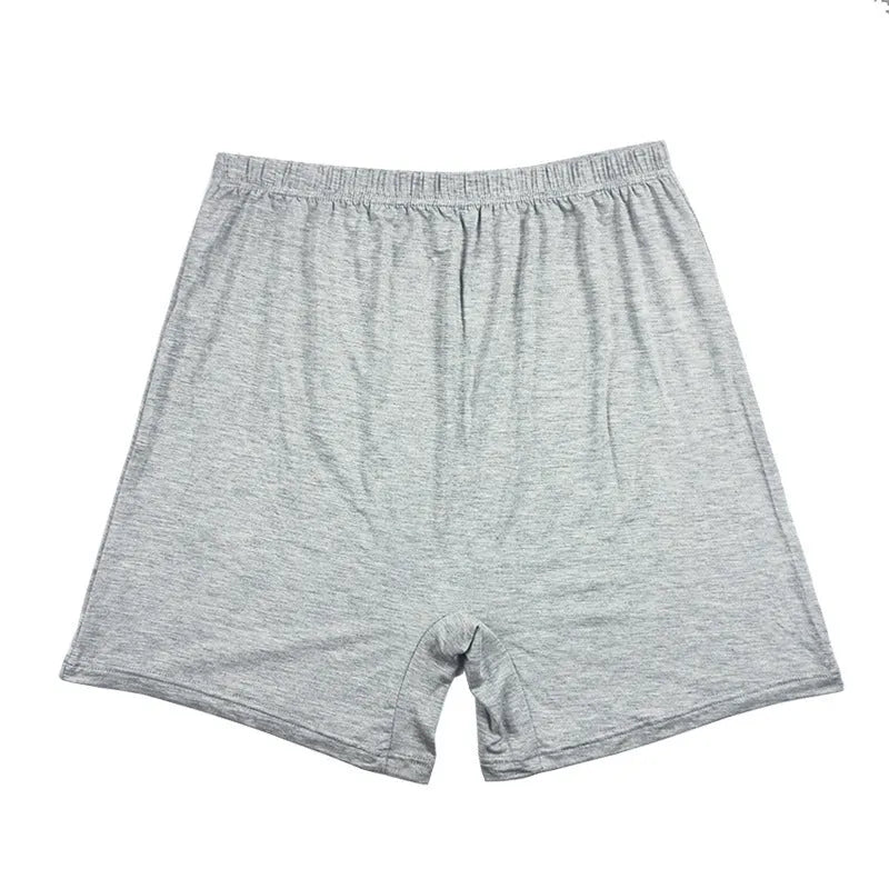 Men's solid colour high waist boxers in modal fabric, shown in dark grey