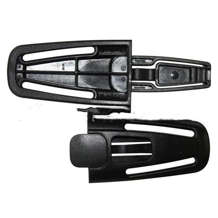 Black nylon PA66 child safety seat belt buckle clip for 5-point harness systems
