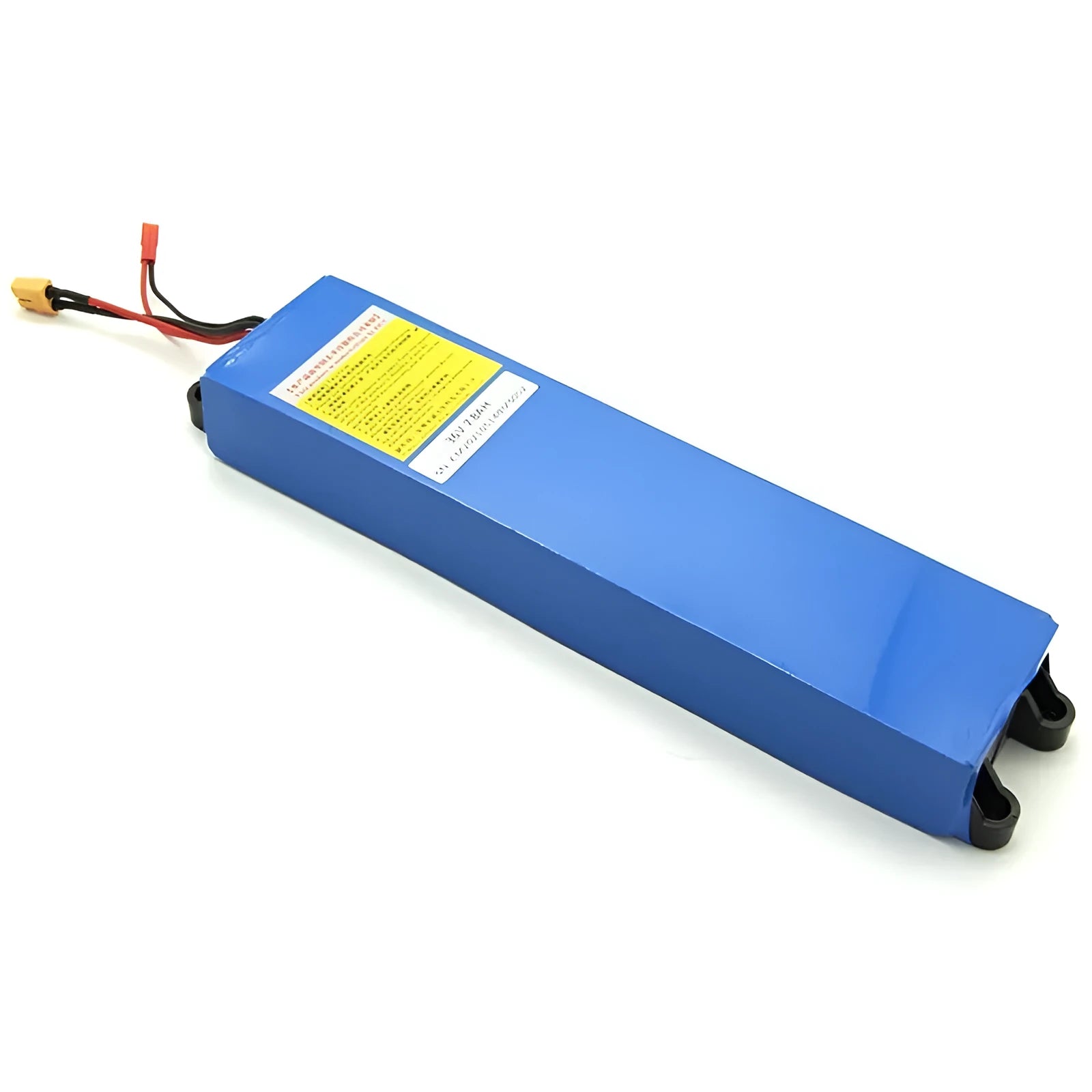 A 36V lithium-ion battery pack for electric scooters, showing options for 6.6Ah, 7.8Ah, and 10.4Ah capacities.