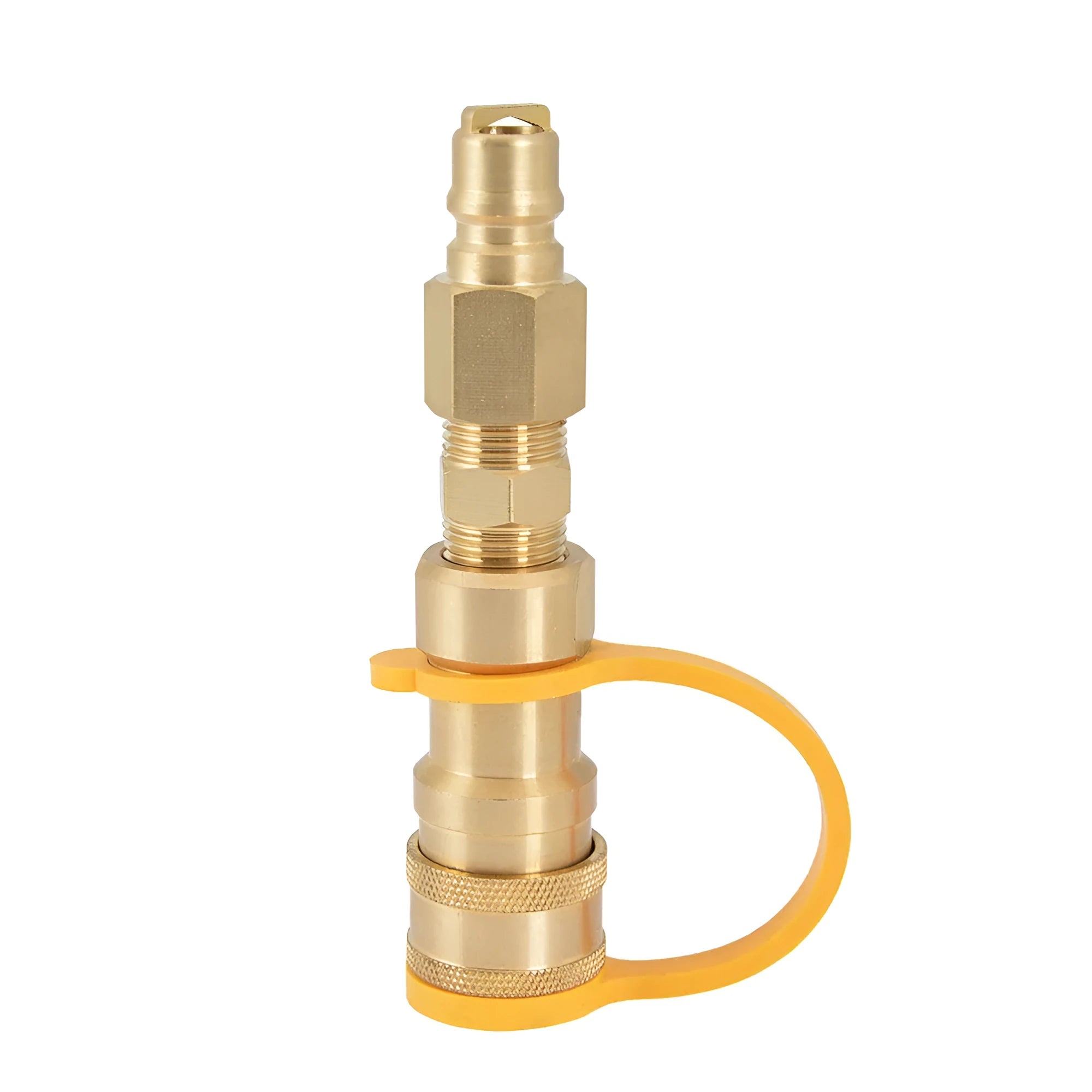 Gold brass gas propane conversion charging connector for 3/8 tanks