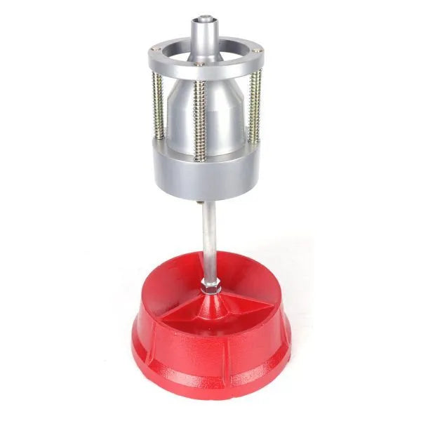 Portable wheel balancer with aluminium head and enamel-finished base for tyre balancing