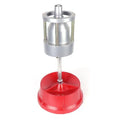 Portable wheel balancer with aluminium head and enamel-finished base for tyre balancing