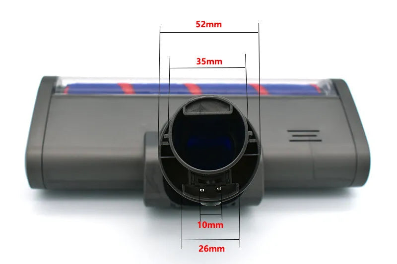 Dyson vacuum cleaner replacement electric floor brush head with soft velvet roller, 260mm size.