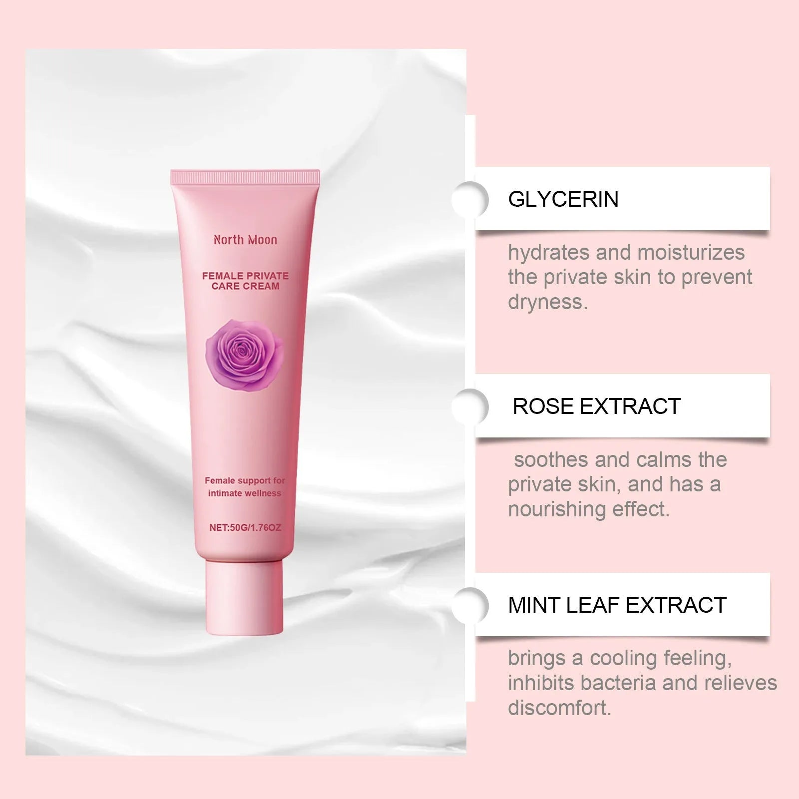50g daily moisturising cream container for dry tender skin with glycerol and botanical extracts
