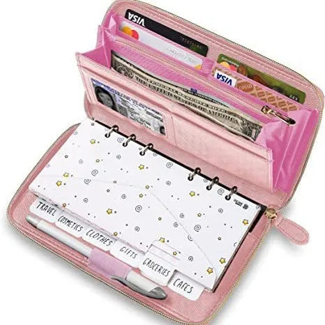 PU anti-theft card holder in seven colour options with nylon lining