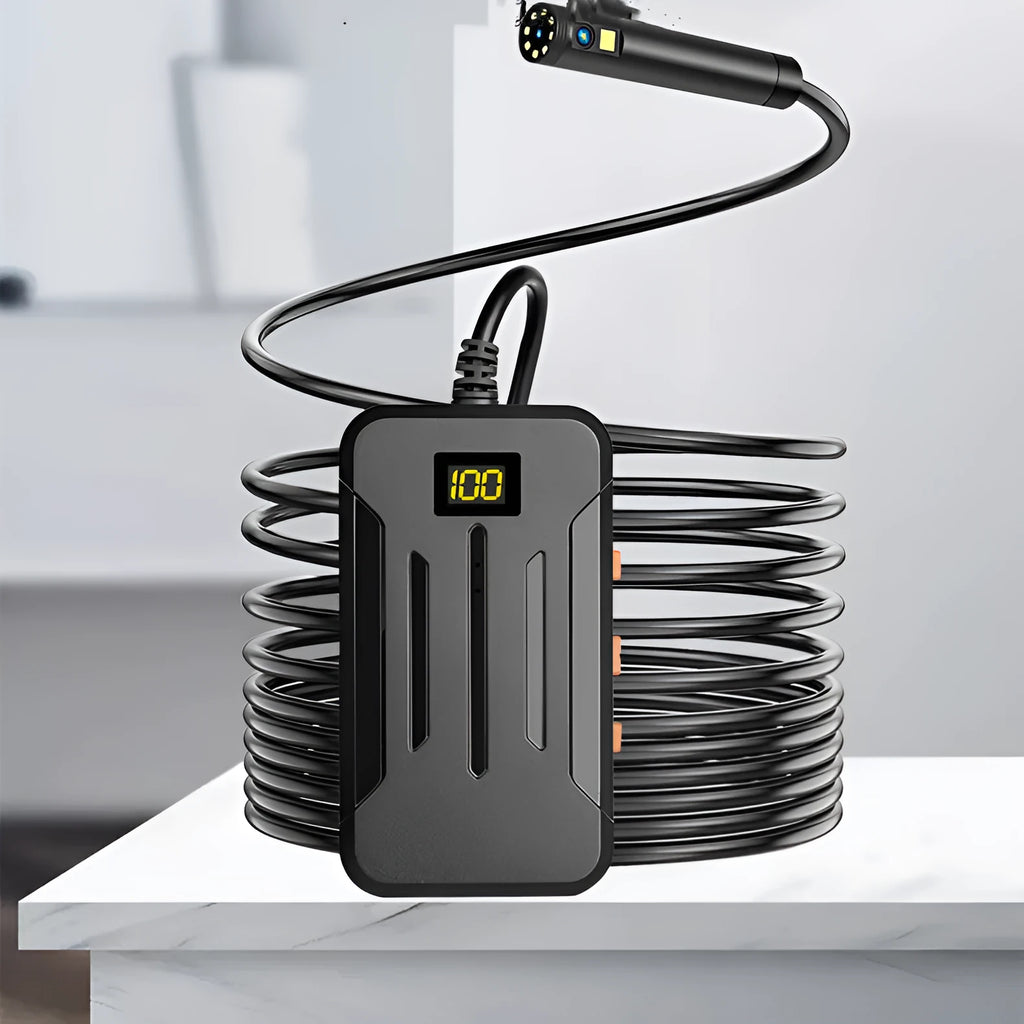 Wireless dual lens endoscope with 5.5mm and 8mm waterproof probes and accessories