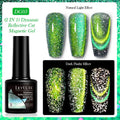 Cat eye series UV gel nail polish bottle with diamond glitter in one of six colour options.