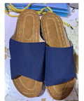 Women's summer wedge sandals fish mouth thick bottom solid colour artificial PU