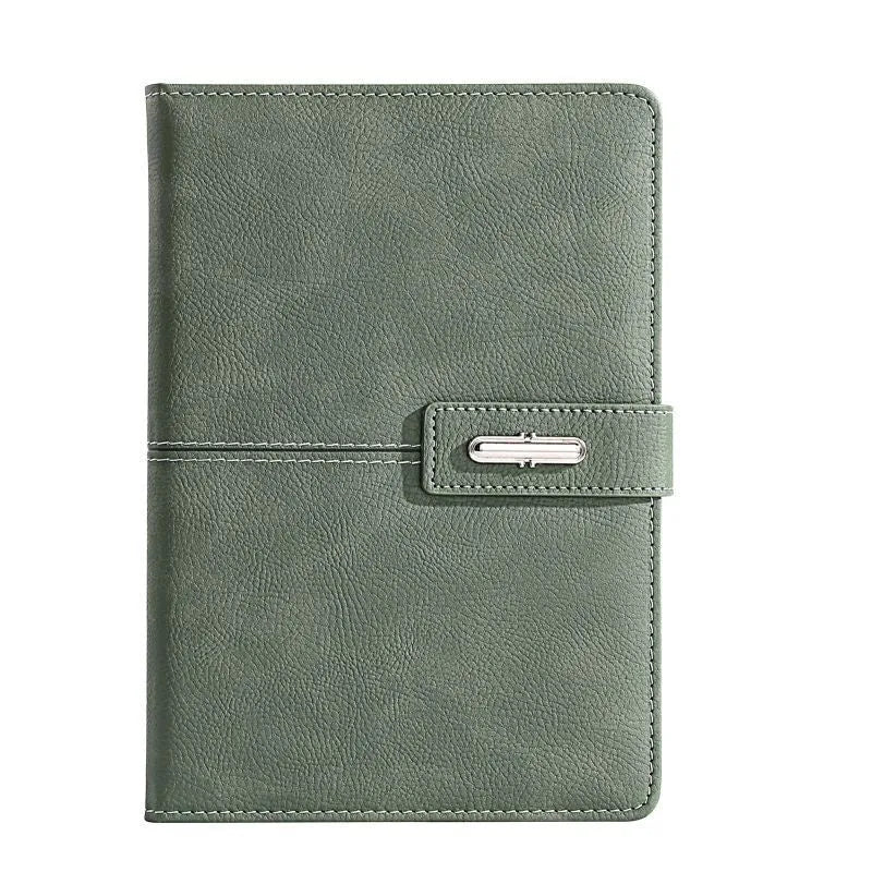 Custom A5 notebook with PU leather cover in six colour options including Business Black and Charm Red