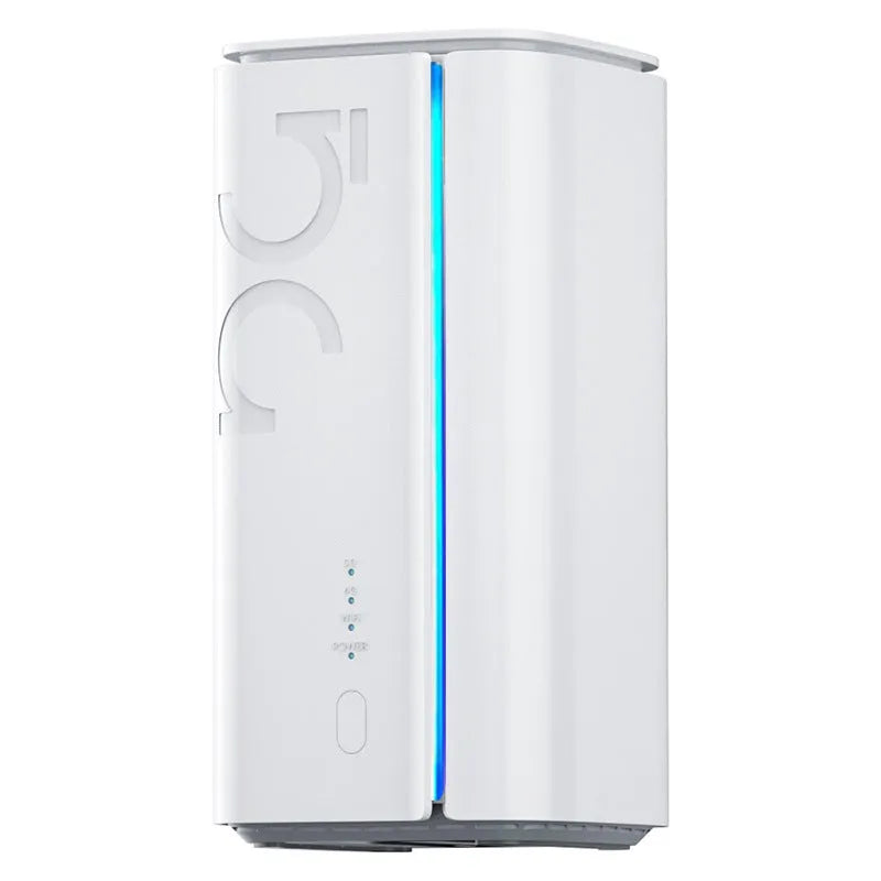 Compact black 4G CPE wireless router with power cable, measuring 51mm by 30mm.