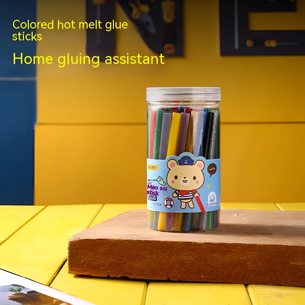 Pack of 55 transparent hot melt glue sticks, 7mm diameter, for glue guns