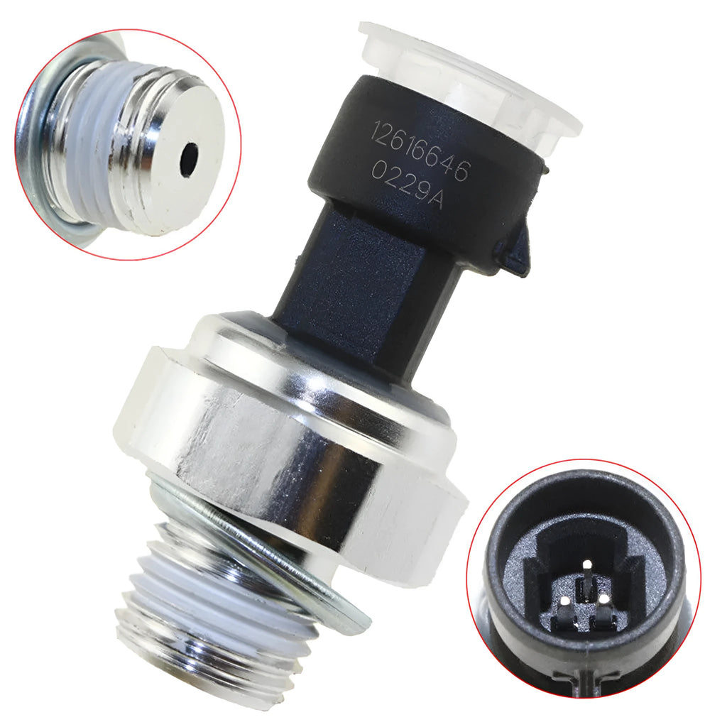 Automotive oil pressure sensor for Buick and Chevrolet vehicles with multiple part numbers