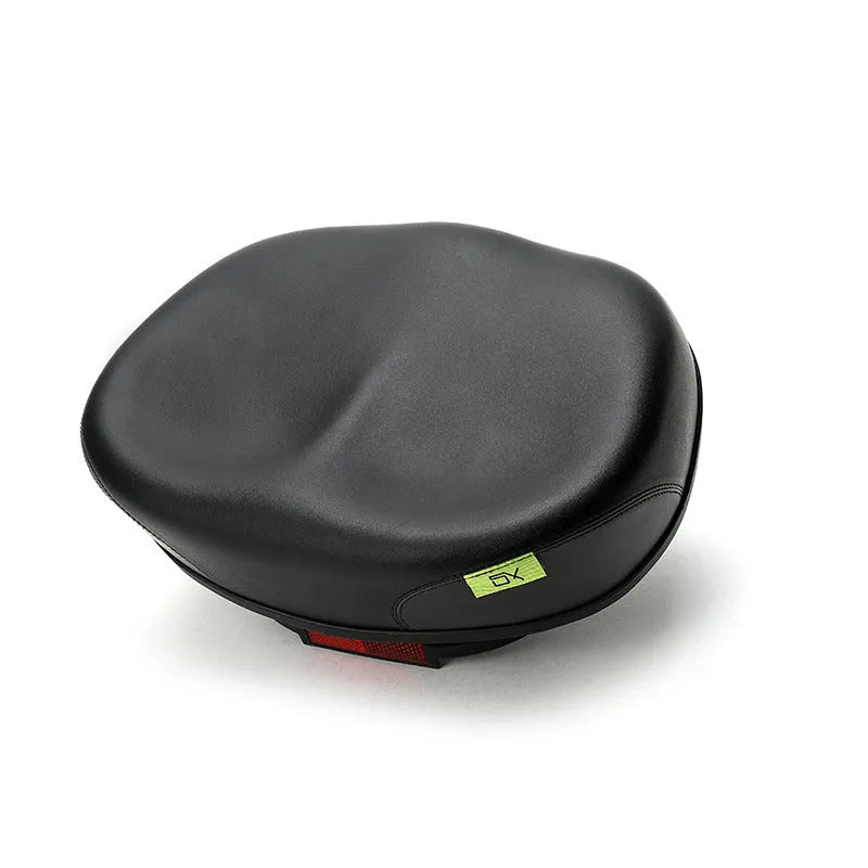 Large red bicycle saddle with shock absorber and PU stitching for mountain bikes