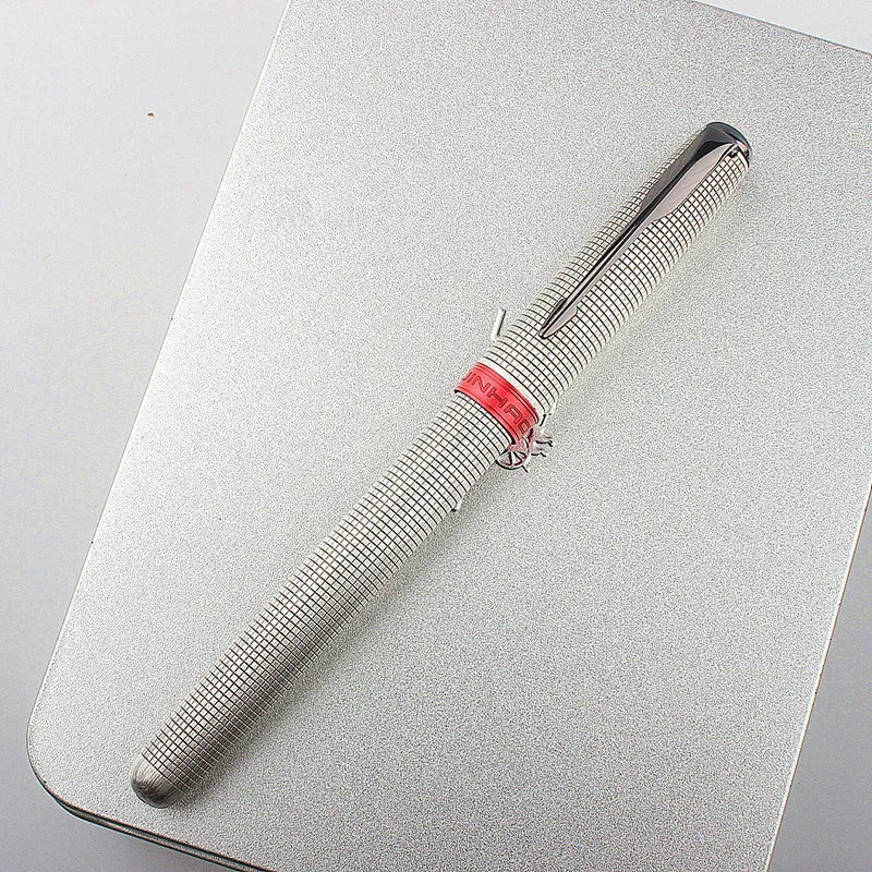 Stainless steel ballpoint pen with 0.5mm tip in various finishes
