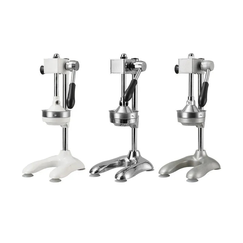 Stainless steel manual vertical citrus juicer with zinc alloy construction