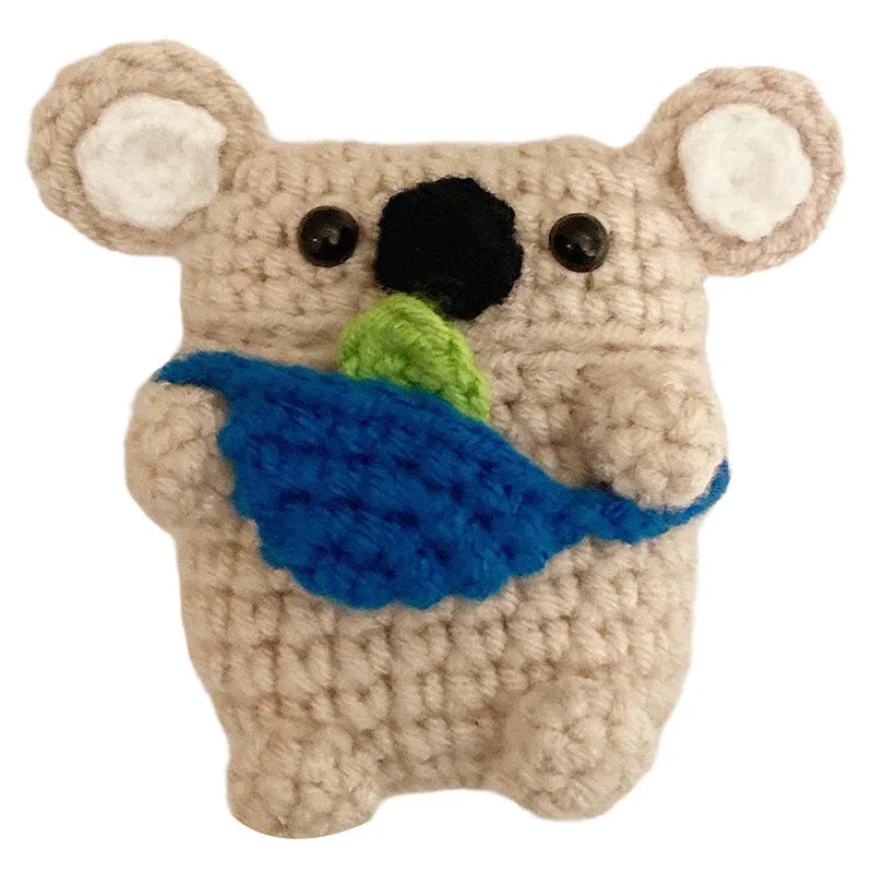 Knitted koala bear backpack design AirPods protective case cover