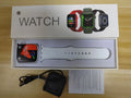 GT20 smartwatch with black alloy case and silicone band showing 1.75-inch touch screen display