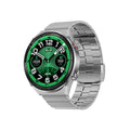 Large screen Bluetooth smart watch showing call notification on HD display with leather strap