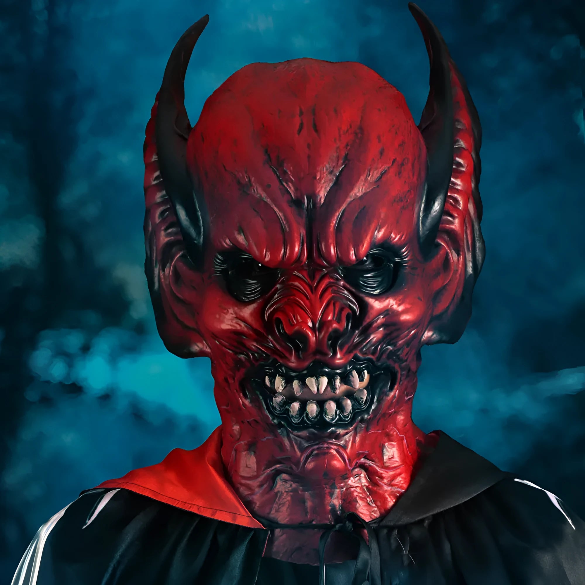 Red bat head cover mask made from RP foam for costume parties