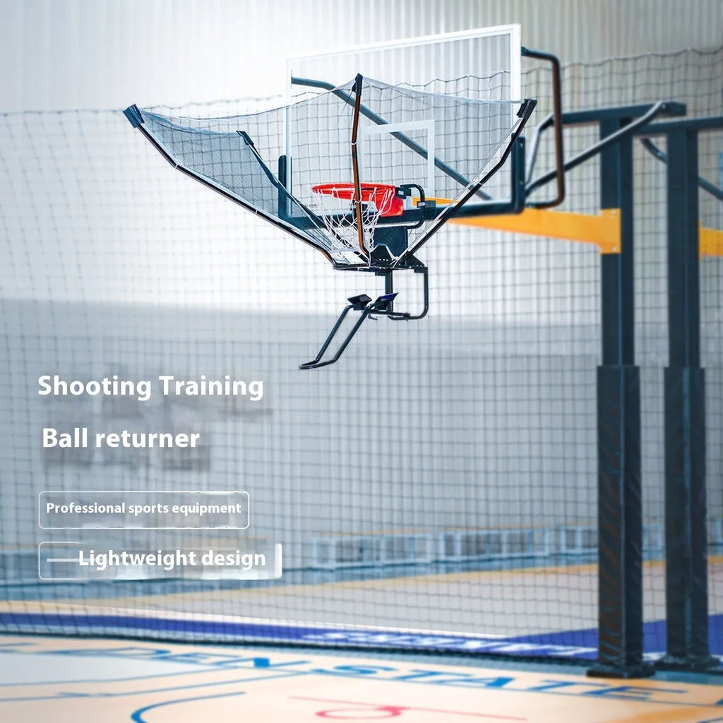 Automatic basketball return training machine for shooting practice with cowhide and iron construction