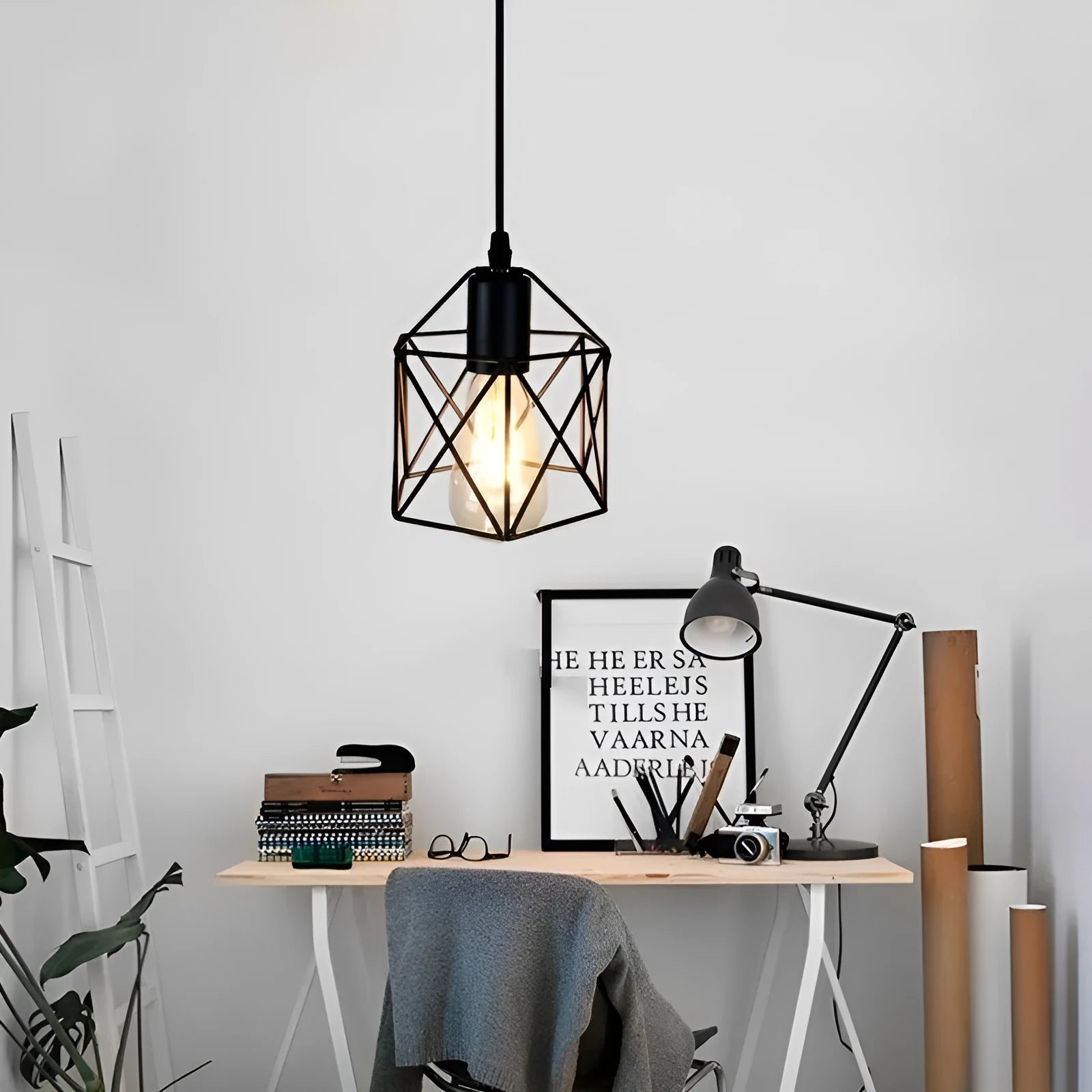 American country style decorative wall light with iron shade