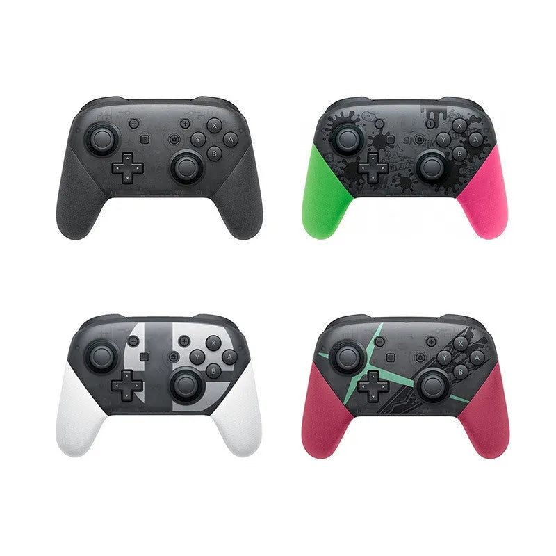 Wireless Bluetooth gamepad controller with vibration motors in black, white, red, or green colours