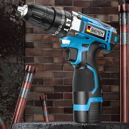 12V two-speed impact pistol drill electric screwdriver set in luxury packaging case