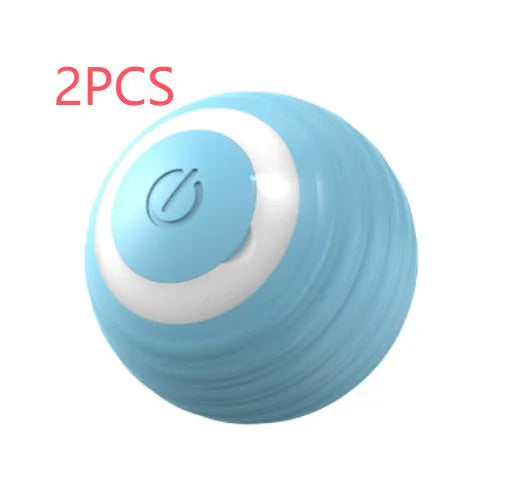 Automatic moving bouncing rolling ball smart cat toy in blue and pink colour options