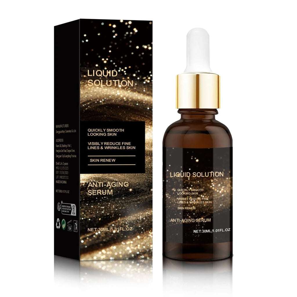 30ml facial moisturising solution bottle with hyaluronic acid and glycerin formulation