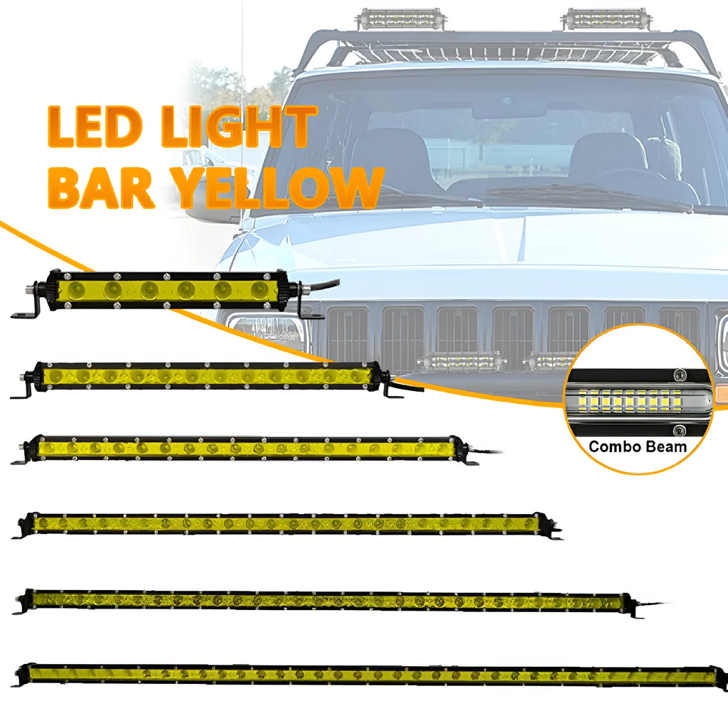 25-inch long silver aluminium single row LED car light bar with mounting brackets