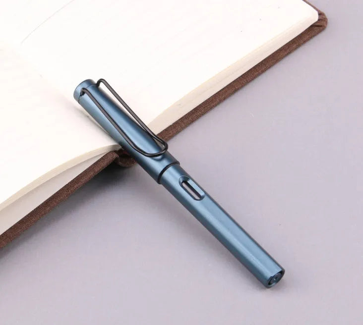 Fountain pen with frosted ink bag system in black or blue colour with 0.38mm or 0.5mm nib options