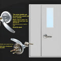 Stainless steel fireproof door push lock with external handle for 65cm baked paint doors