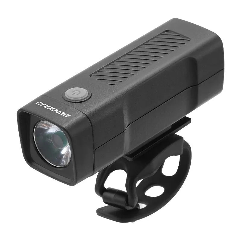 Bicycle headlight with USB charging port and quick release strap bracket