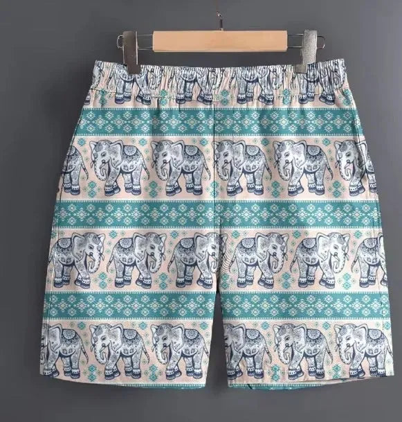 Men's polyester sports shorts in multiple patterns and colours for outdoor activities