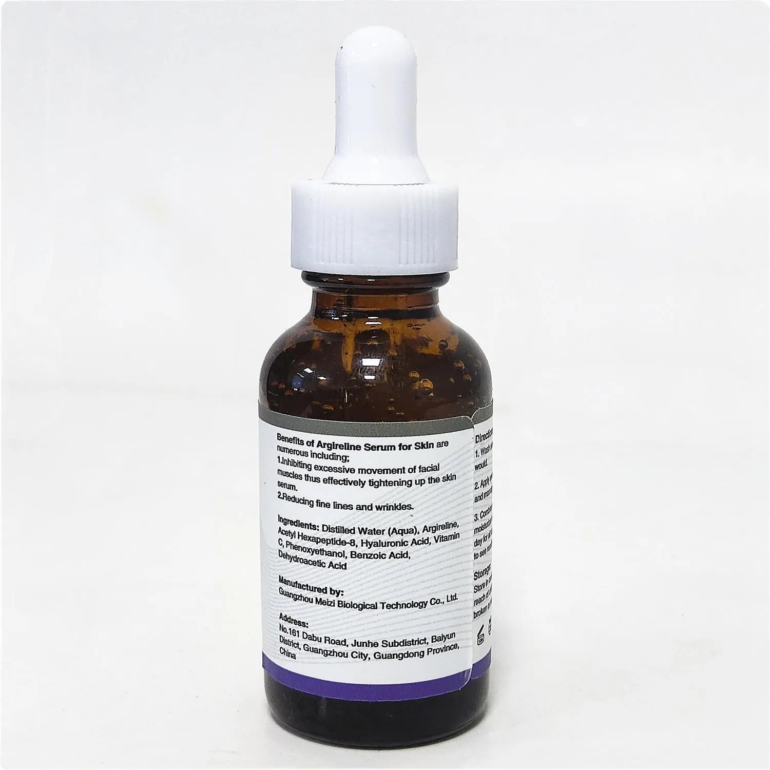 30ml bottle of six-peptide firming serum with anti-wrinkle and brightening properties