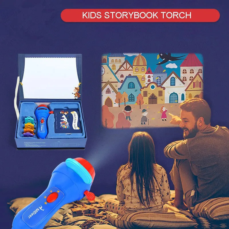 SmartKids children's storybook projector torch with clip-on fairy tale projection discs
