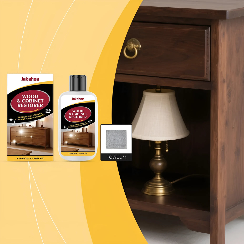 Wood furniture scratch care agent in 100ml bottle with 20x20cm application cloth for surface maintenance