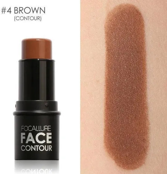 Makeup contour highlighter palette with four shades labelled A, B, C, and D for facial sculpting.