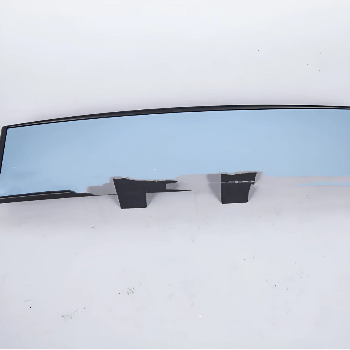 Wide angle curved blue filter rearview mirror with snap clip for car installation