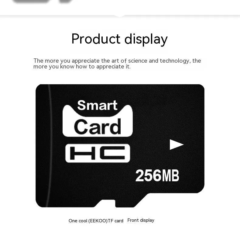 A single 256MB TF series memory card with dimensions 11mm by 15mm by 1mm.