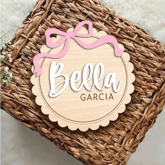 Custom wooden baby room decoration photo prop ornament with personalised name