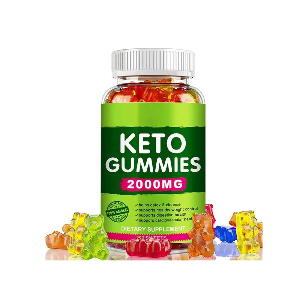 Bottle of organic keto BHB vinegar vitamin candy containing 60 soft pectin tablets for dietary supplementation