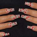 French love red diamond small cherry nail armour pieces with adhesive glue in JP1601 colour