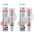 Erborian CC Cream colour correcting moisturiser tube in dark and light shades.