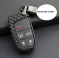 Carbon fibre silicone remote key protection case for Dodge Chrysler Fiat vehicles