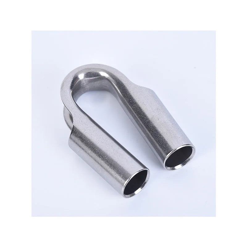 Stainless steel tubular chicken heart ring, a round sleeve ring for industrial fastening.