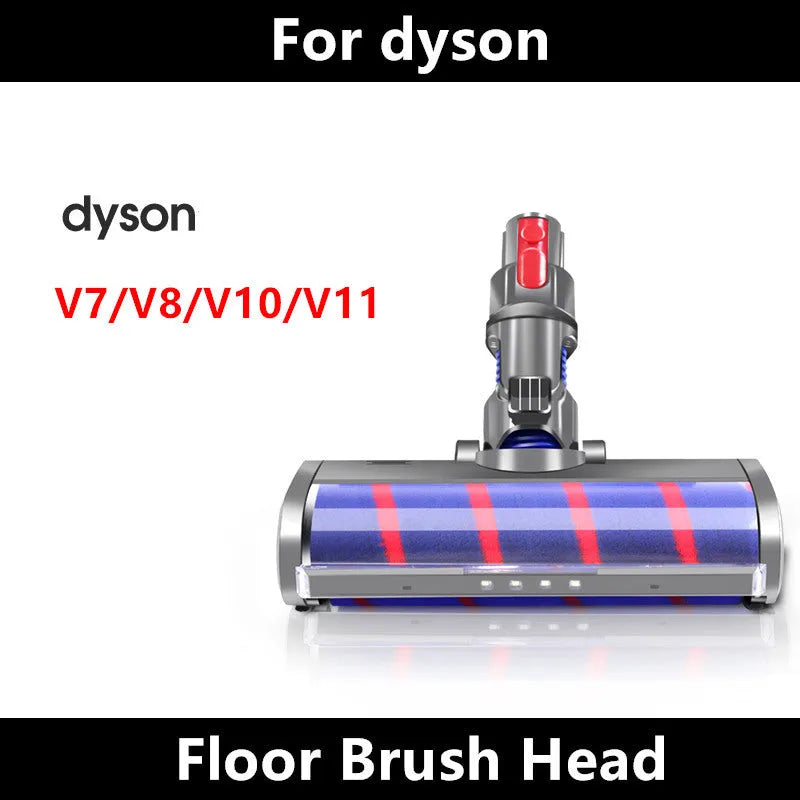 Dyson vacuum cleaner replacement electric floor brush head with soft velvet roller, 260mm size.