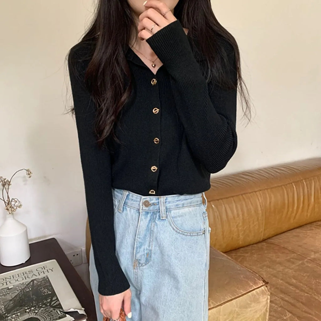 Loose long sleeve viscose knitted cardigan top in beige, black, green, khaki, or oatmeal colour.