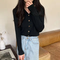 Loose long sleeve viscose knitted cardigan top in beige, black, green, khaki, or oatmeal colour.