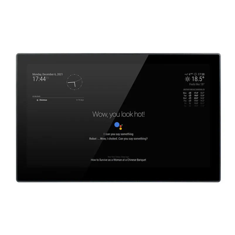 13.3-inch magic mirror touch display with CM4 voice assistant control system